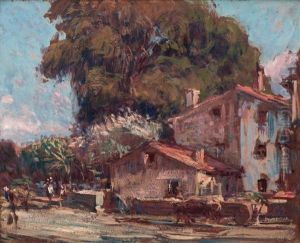 Escena Rural Con Caserio by Gonzalo Bilbao Martinez