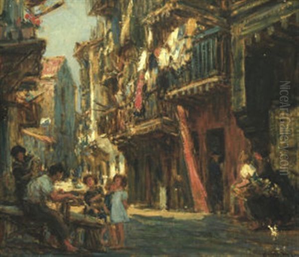 Busy City Street Scene - view 1