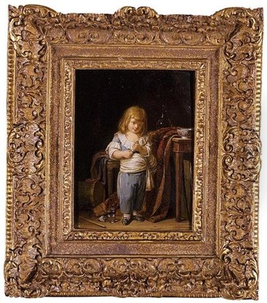 Portrait Of A Young Boy In An Interior - view 1