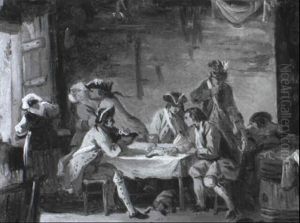 A Family In An Interior by Marc Antoine Bilcoq