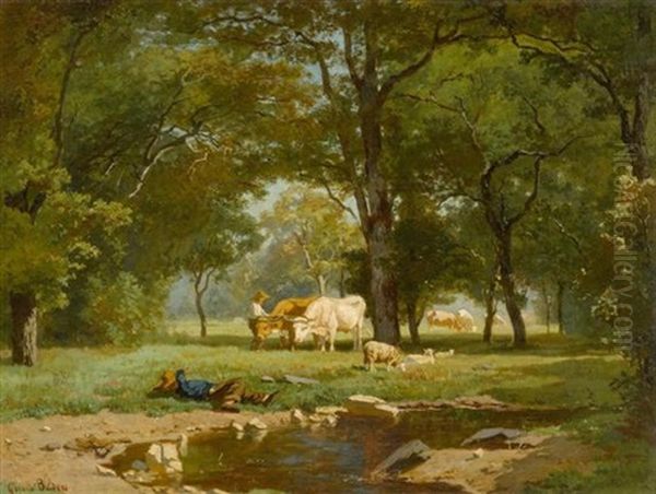 Landschaft Mit Bauern Und Kuhen - view 1
