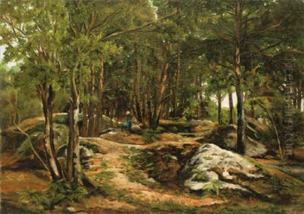 A Woman In A Forest - view 1