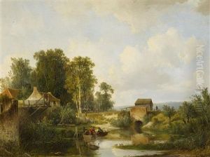 Fischer Auf Dem Muhlteich