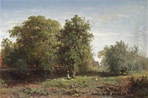 Bleaching The Laundry by Johannes Warnardus Bilders