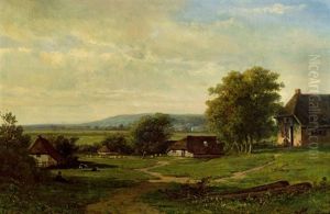 Fruhlingslandschaft Aus Sudholland by Johannes Warnardus Bilders