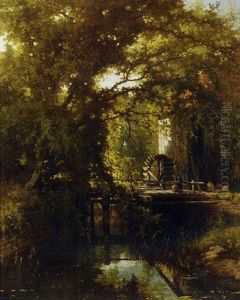 Watermolen Te Vorden by Johannes Warnardus Bilders