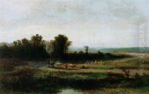 A Cowherd With Cattle In A Landscape