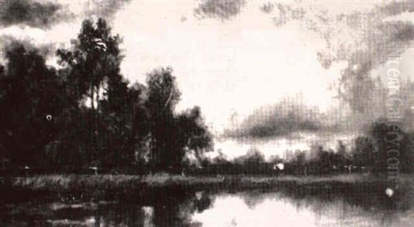Stormy Riverside Scene - view 1