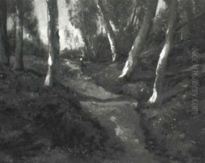 Waldlandschaft Mit Spaziergangern