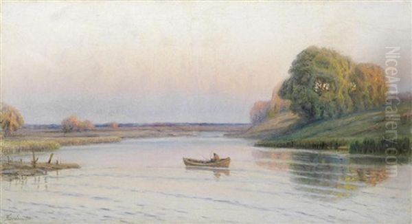 Riverscape At Sunset - view 1