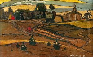 Rural Landscape by Ivan Yakovlevich Bilibin
