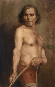 Ein Stehender Mannlicher Akt by Anna Bilinska-Bohdanowicz