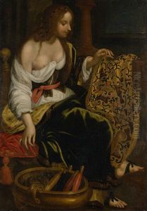 Femme Cousant by Giovanni Bilivert