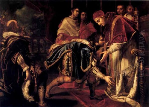 The Meeting Of Pope Leo X And King Francis I Of France In The Palazzo Pubblico At Bologna On 11 December 1515 - view 1