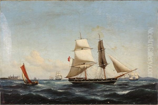 Ships Off The Coast Of Kronborg, Elsinore - view 1