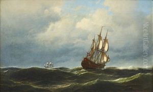 Ett Danskt Skepp Till Havs by Carl Ludwig Bille