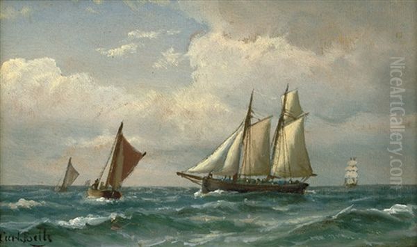 Frischer Sommertag Mit Segelschiffen Im Sundet - view 1