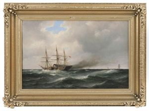 The U.s.s. Mississippi by Carl Ludwig Bille