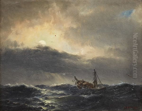 Ship On A Stormy Sea - view 1