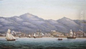 Shipping Off Charlotte Amalie In The Danish West Indies by Carl Ludwig Bille