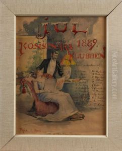 Forlaga Tillkonstnarsklubbens Jultidning 1889 by Johan Akerlund