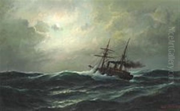 Evening At Sea, Moonlight - view 1
