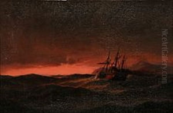 Sunset With Paddle Steamer - view 1