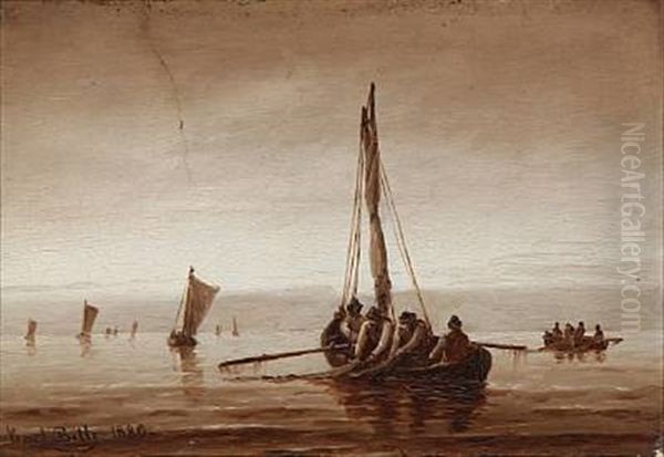 Seascape With Fishermen - view 1