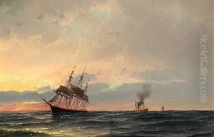 Aften Efter Storm by Carl Ludwig Bille