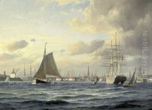 Ansicht Vom Kopenhagener Hafen, Im Hintergrund Die Borse Ansicht Vom Kopenhagener Hafen, Im Hintergrund Die Borse