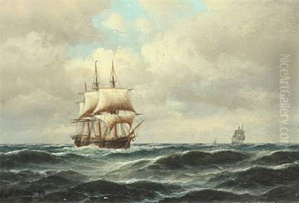 Seascape With A Frigate - view 1
