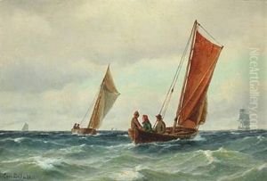 Seascape With Persons In Sailboats Seascape With Persons In Sailboats