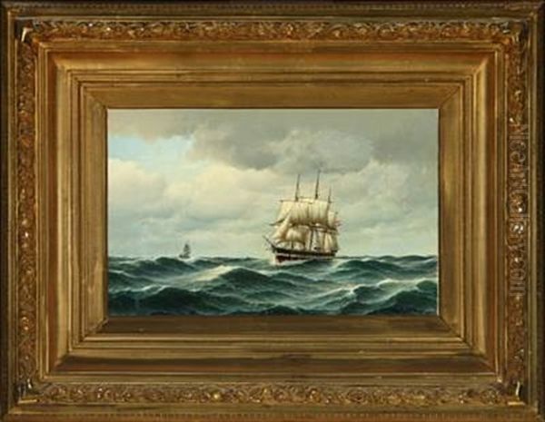 A Vessel In Rough Seas - view 1
