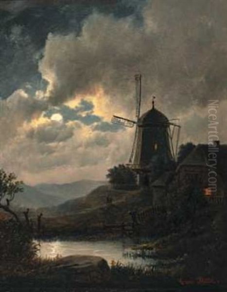 Landskap Med Vindmolle - view 1