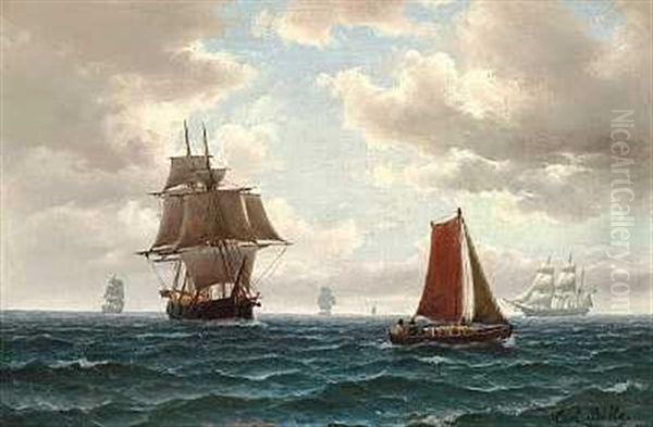 Sejlskibe Pa Havet - view 1