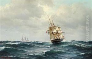 Marine Med Fransk Tremaster by Carl Ludwig Bille