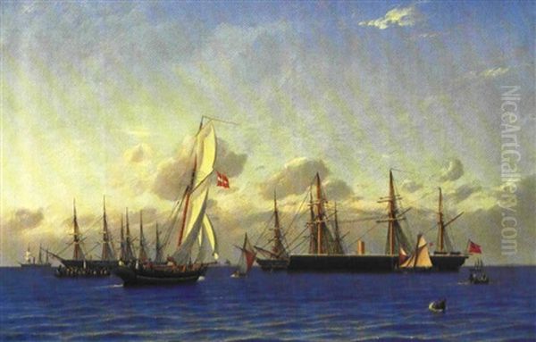Det Engelske Kongeskib Pa Rheden Ud For Kobenhavn - view 1