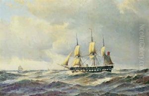 Orlogssfartoj Pa Havet by Carl Ludwig Bille