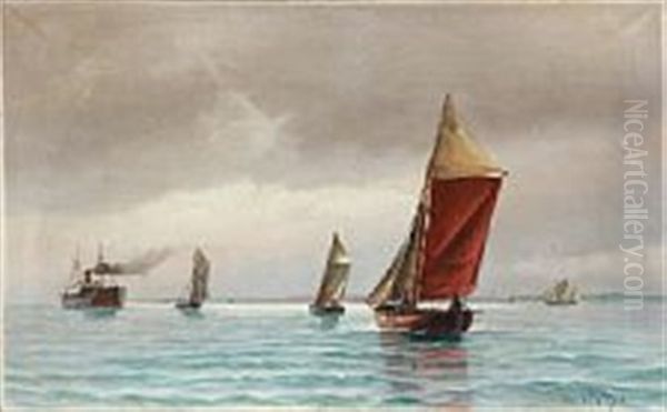Seascape With Plenty Of Ships - view 1