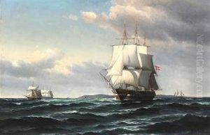 Seascape With Sailing Ships