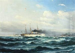 Ships Of The German Imperial Navy At The Edgde Of Copenhagen Harbour