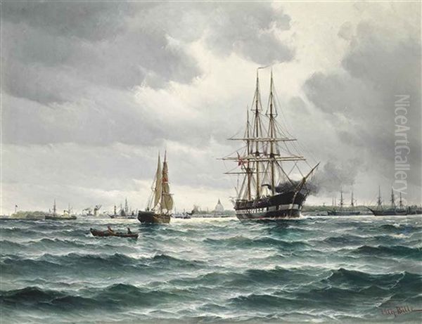 The Danish Steam Frigate "jutland" Off Copenhagen - view 1