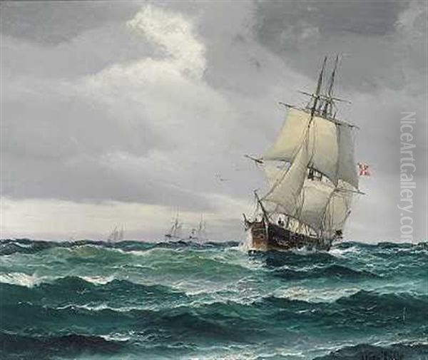 Marine Med Skibe Pa Havet - view 1