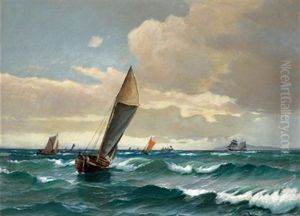 Segelschiffe Auf See by Vilhelm Bille