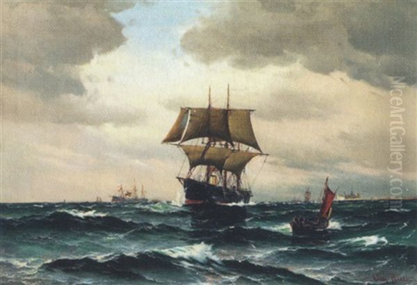 Damp- Og Sejlskibe Udfor Kronborg - view 1