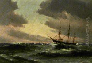 Marine Med Fregat Og Skibe Pa Havet