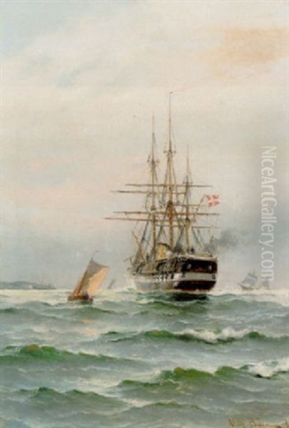 Fregatten "jylland" Ud For Kysten - view 1