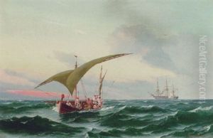 Parti Fra Middelhavet Med Flygtende Pirater