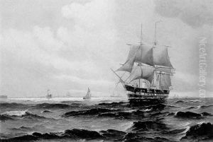 Segelschiffe Vor Kopenhagen by Vilhelm Bille
