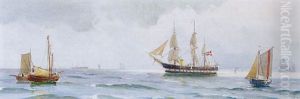 Marine Med Sejlskibe by Vilhelm Bille